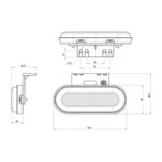 WAS světlo poziční W198/1400 12+24V neon červené