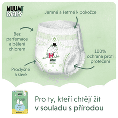 MUUMI BABY Pants 6 Junior 12-20 kg kalhotkové eko pleny 52 ks