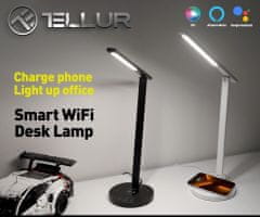 Tellur stolní lampa s nabíječkou Smart Light WiFi, černá