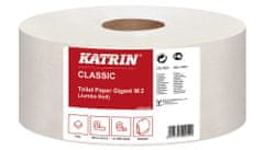 Katrin Papír toaletní JUMBO Classic 220 mm, 2-vrstvý, bílý / 6 ks