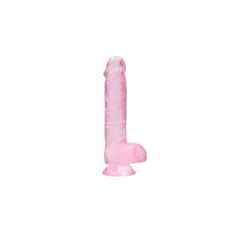 RealRock gelové dildo s přísavkou 16 cm růžové