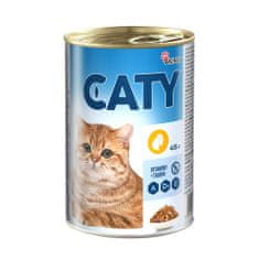 CATY 415g kousky v omáčce s drůbežím pro kočky