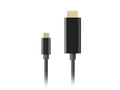 Roline Lanberg USB-C(M)->HDMI(M) kabel 3m 4K 60Hz černá