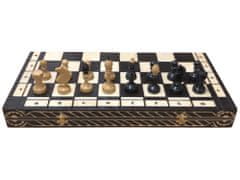 Dřevěné–šachy Šachy Česká klubovka s dřevěnou šachovnicí MAXI