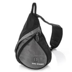 Bag Street Sportovní šedý víceúčelový batoh přes jedno rameno