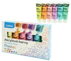 LUMA trading Akrylové barvy sada pastelových barev (6x75ml)