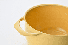 Unilloy UNILLOY Žlutý litinový hrnec 22 cm [UC220YE]