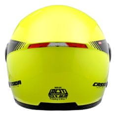 Otevřená přilba na motorku Reflex Safety černo-fluo žlutá Velikost: S
