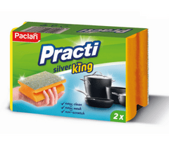 Artesia Kuchyňské houbičky SILVER KING s drátěnkou 2ks