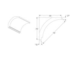 ORAC stropní lišta CX109 jednoduchá Lišta 2000x44x44 mm