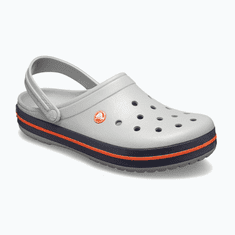 Crocs Crocband Clogs Unisex, 43-44 EU, M10W12, Pantofle, Dřeváky, Light Grey/Navy, Šedá, 11016-01U