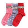RS dětské barevné bavlněné vzorované ponožky 2087823 3-pack, 23-26