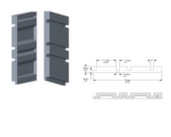 ORAC dekorační prvek W119 3D panel 200x25x2 cm