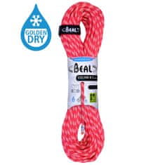 Beal Horolezecké lano Beal Ice Line 8,1mm UNICORE Golden Dry emerald|60m
