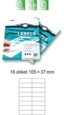 Smartline Samolepicí etikety 100 listů ( 16 etiket 105 x 37 mm)