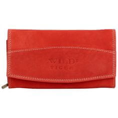 Wild Tiger Luxusní dámská kožená peněženka Sikun, červená