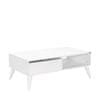 Konferenční stolek Adore SHIPOL 655, bílý, 110x65x42 cm, jedna zásuvka, otevřený úložný prostor, bílá