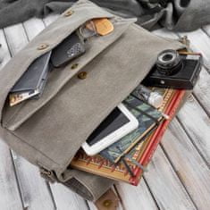 PAOLO PERUZZI Pánská taška přes rameno na notebook Grey E-08-Mc