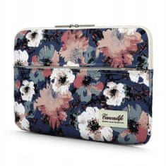 Pouzdro na notebook Canvaslife Sleeve Laptop 13" - 14" modrý vzor Camellia