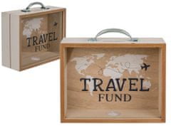 Gifty City Dřevěná pokladnička na cestování, Travel fund