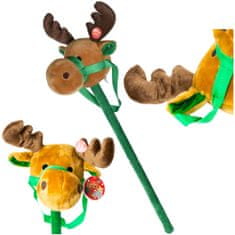 TENDER TOYS Hobby Horse Sobi Kůň Koník Na Tyči Se Zvukem, Vánoční Dárek Pro Děti, Zelený, 80 Cm