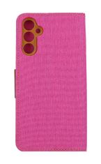 Canvas Pouzdro Samsung A14 knížkové růžové 108432