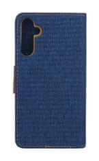 Canvas Pouzdro Samsung A34 knížkové modré tmavé 108426