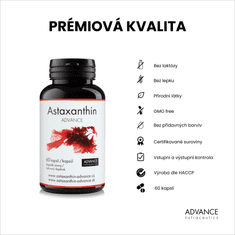 Advance nutraceutics ADVANCE Astaxanthin 60 kapslí - 4 mg astaxanthinu v kapsli