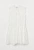 H&M Dívčí/dámské módní šaty bez rukávů, , bílé 38