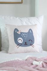 Lovely Casa Dětský polštář kočička Zoeline 40 x 40 cm