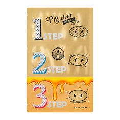 Holika Holika pig-clear honey gold sada čistících náplastí na černé tečky 3ks