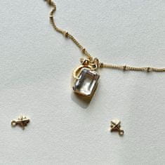 Decadorn Krásný pozlacený náhrdelník s křemenem