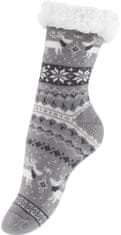Vincent Creation® yenita Ponožky dámské oteplené s protiskluzem - JELEN ŠEDÉ