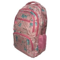 Bábätkám Školní batoh pro dívky světle růžový