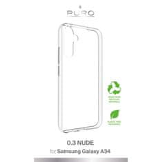 Puro Puro 0.3 Nude - Ekologické Pouzdro Pro Samsung Galaxy A34 5G (Transparentní)