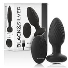 BLACK&SILVER Black and Silver Wells (Black), anální kolík s vibrací a ovladačem