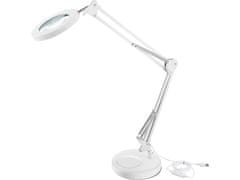 Extol Light Stolní lampa s lupou 43161, USB napájení, bílá, 2400lm, 3 barvy světla, 5x zvětšení