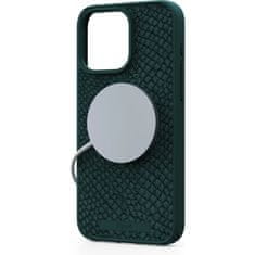 NJORD Salmon Leather kryt s MagSafe pro iPhone 15 Pro Max Zelená