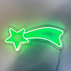 LED neonová cedule - Hvězda - 30*18 cm