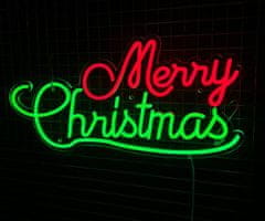 Neons LED neonová cedule - Merry Christmas - 60*28 cm