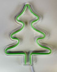 LED neonová cedule - Vánoční stromeček - 30*24 cm
