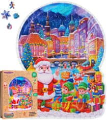 Puzzler Magic Wood Vánoční dřevěné puzzle české výroby: Vánoční Sněhová Koule