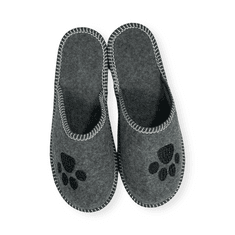 NOWO Pánské pantofle z ekologické plsti šedé pawpaw r. 40