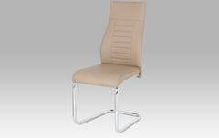 Autronic Jídelní židle, koženka cappuccino / chrom HC-955 CAP