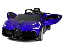 Lean-toys Auto Na Baterie Bugatti Divo Modrý Lak