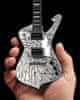 Miniatura kytary Music Legends PPT-MK105 Paul Stanley Kiss Ibanez PS1CM Silver Cracked Mirror