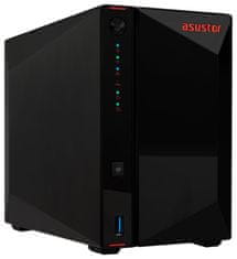 Asustor Nimbustor 2 Gen2 AS5402T 2 Bay NAS, Quad-Core 2.0GHz CPU, Dual 2.5GbE Ports, 4GB DDR4, 4x M.2 SSD Slots