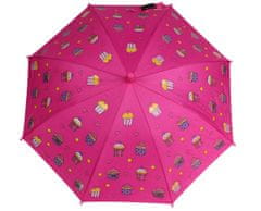 Simmy Dětský deštník měnící barvu "Dortiky" tmavě růžový