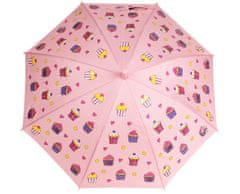 Simmy Dětský deštník měnící barvu "Dortiky" růžový