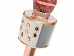 WSTER WS-858 Karaoke bluetooth mikrofon růžová